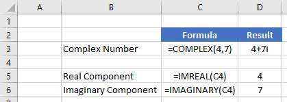 complex numbers in excel